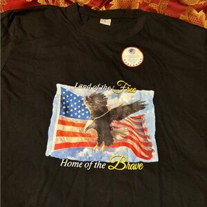 Men’s Patriotic Black Shirt size Large